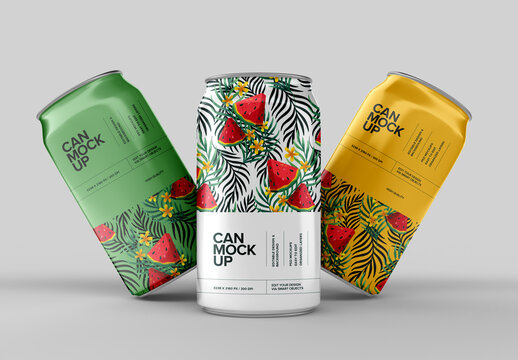 Soda Packaging Can Mockup Design