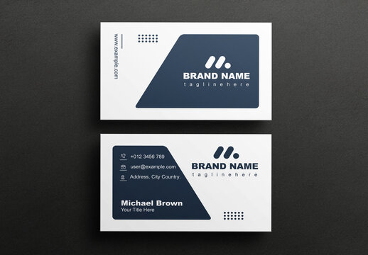 Business Card Blue Color Design Layout