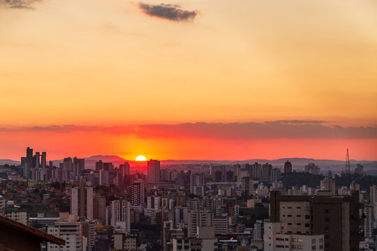 Colorful sunset in Belo Horizonte