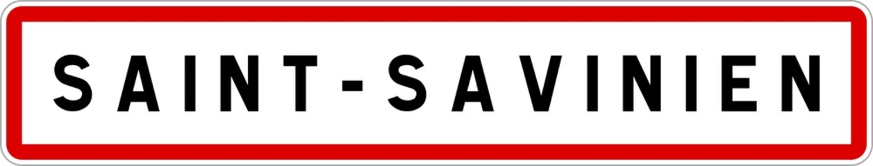 Panneau entrée ville agglomération Saint-Savinien / Town entrance sign Saint-Savinien