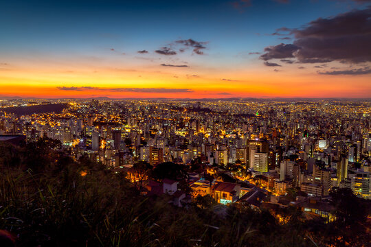 Colorful sunset in Belo Horizonte