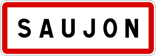 Panneau entrée ville agglomération Saujon / Town entrance sign Saujon