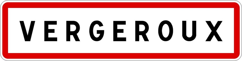 Panneau entrée ville agglomération Vergeroux / Town entrance sign Vergeroux