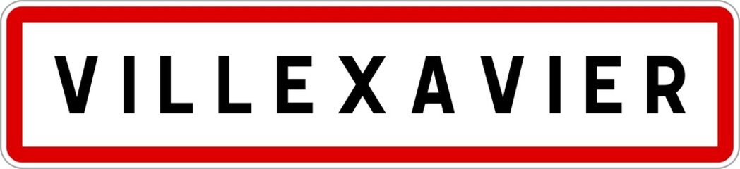 Panneau entrée ville agglomération Villexavier / Town entrance sign Villexavier