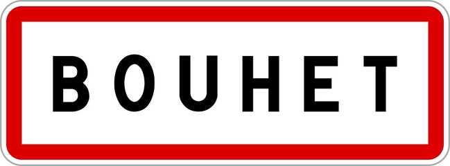 Panneau entrée ville agglomération Bouhet / Town entrance sign Bouhet