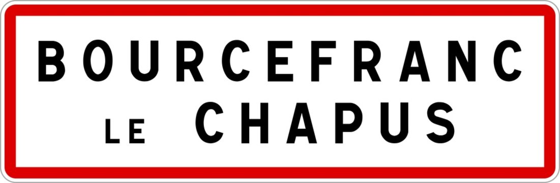 Panneau entrée ville agglomération Bourcefranc-le-Chapus / Town entrance sign Bourcefranc-le-Chapus