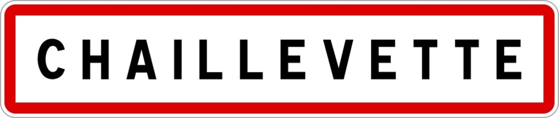 Panneau entrée ville agglomération Chaillevette / Town entrance sign Chaillevette