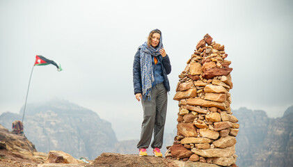 Attractive woman poses as Petra Jordan