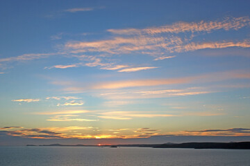Sunset over Newgale Beach, Wales	