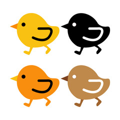 Baby chick icon vector isolated on white background