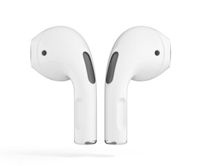 modern earphones isolated 3d illustration
