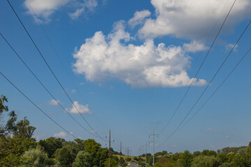 Power Lines, Dramatic Sky