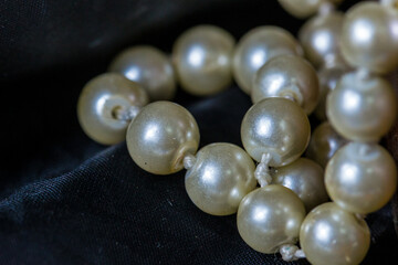 Macro pearls in a treasure box
