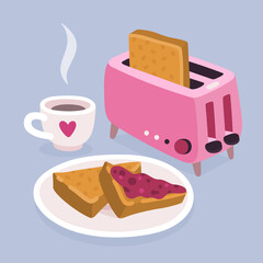 Toaster and toasts