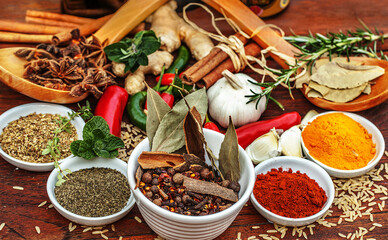 All your favorite spices. Cropped shot of an assortment of colorful spices.