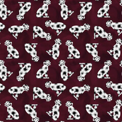 dalmatian dog seamless pattern