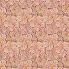 seamless pattern of mexican tulip flowers
