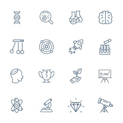 Science icons  symbol vector elements for infographic web