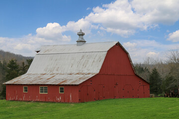 large rural red barn farming agricultural livestock shelter building farm