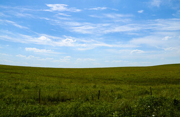 nature preserve grassland meadow field blue summer sky tranquil nature scene