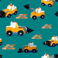 Naklejka premium illustration of a set of transport