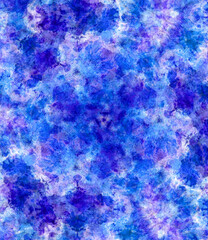 Fototapeta na wymiar Kaleidoscope Background Blue, White And Purple Textured Background