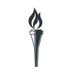 illustration of fire torch, vector art.