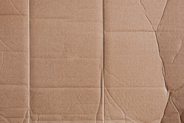 Fototapeta premium Textura de cartón y papel arrugado color beige