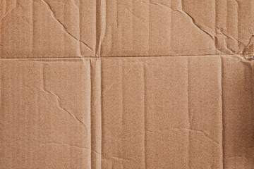 Fototapeta premium Textura de cartón y papel arrugado color beige