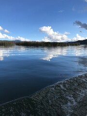 lake and clouds