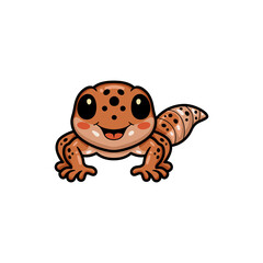 Cute leopard gecko cartoon character