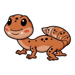 Cute leopard gecko cartoon character