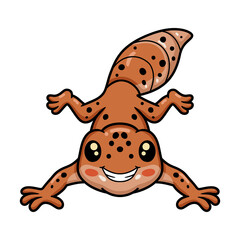 Cute leopard gecko cartoon character