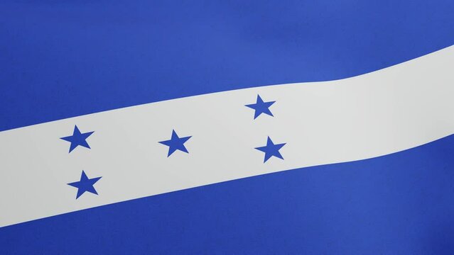National flag of Honduras waving original size and colors 3D Render, honduras flag based on Federal Republic of Central America, flag Republic of Honduras textile