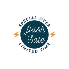 Flash sale label special over limited time template design