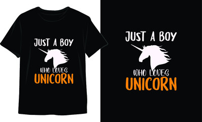 Fototapeta premium just A Boy Who Loves Unicorn-Unicorn t-shirt design. Unicorn SVG Design. Unicorn vector.