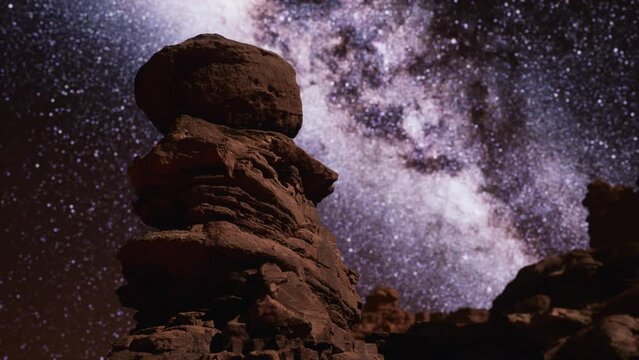 amazing Milky way over Monument Valley