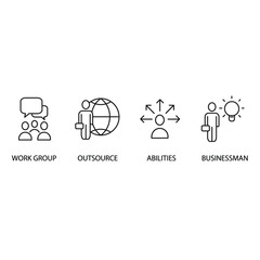 Business people icons set . Business people pack symbol vector elements for infographic web