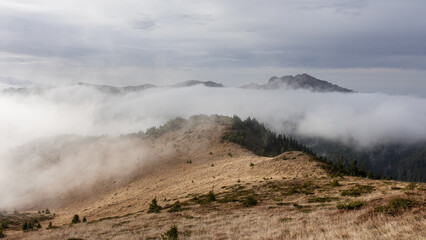 Fototapeta na wymiar Mountain Landscape with Heavy Clouds