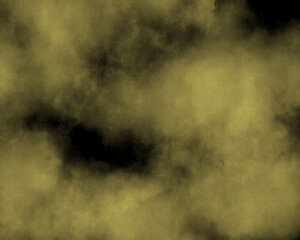 黒い空に黄色の雲のイラスト