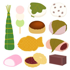 和菓子のイラストセット