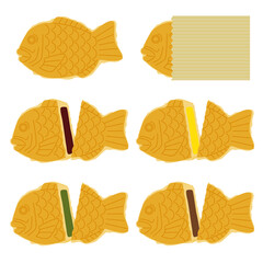 たい焼きのイラストセット