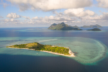 Aerial view of the Maiga island, Semporna Sabah, Malaysia.