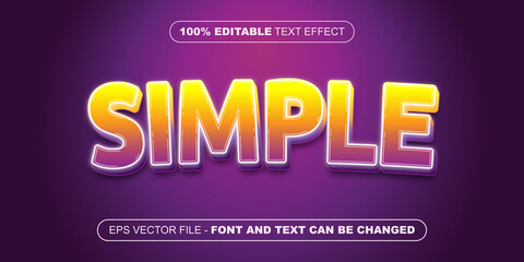 simple 3d editable text effect