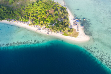 Aerial view of the Maiga island, Semporna Sabah, Malaysia.