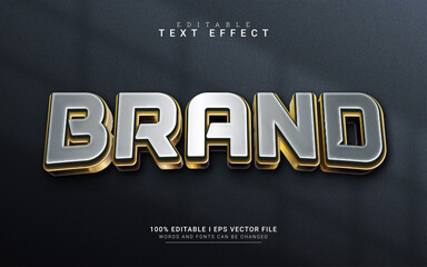modern brand 3d style text effect