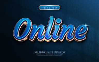 glossy online 3d style text effect