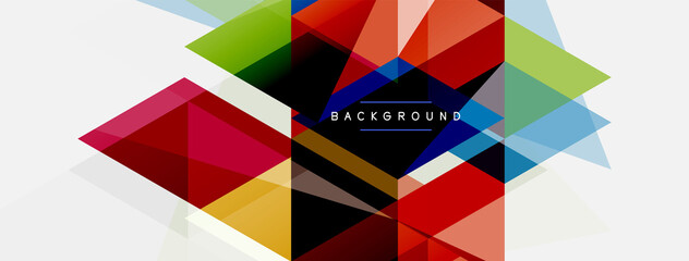 Mosaic triangles geometric background. Techno or business concept, pattern for wallpaper, banner, background, landing page