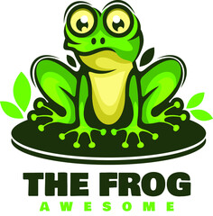 frog cartoon character mascot logo