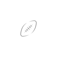 Rugby ball icon logo design